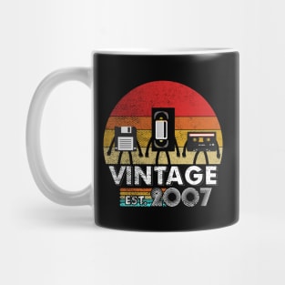 Vintage 2007 Floppy Disk VHS Cassette Tape 80s 90s birthday Mug